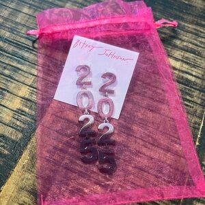 Betsey Johnson Black and Silver 2025 Earrings